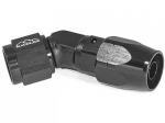 - 6 AN (6AN AN6) фитинг 45°, кованый, BLACKROCK LAB ЧЁРНЫЙ A06-045-6BK