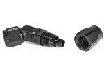 - 6 AN (6AN AN6) фитинг 45°, кованый, BLACKROCK LAB ЧЁРНЫЙ A06-045-6BK