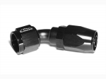 - 8 AN (8AN AN8) фитинг 45°, 20 серия Cutter Style, BLACKROCK LAB ЧЁРНЫЙ, A08-045-2BK