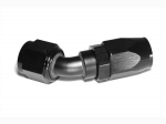 - 8 AN (8AN AN8) фитинг 45°, 20 серия Cutter Style, BLACKROCK LAB ЧЁРНЫЙ, A08-045-2BK