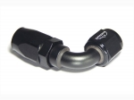 - 8 AN (8AN AN8) фитинг 90°, 20 серия Cutter Style, BLACKROCK LAB ЧЁРНЫЙ, A08-090-2BK