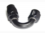 - 8 AN (8AN AN8) фитинг 150°, 20 серия Cutter Style, BLACKROCK LAB ЧЁРНЫЙ, A08-150-2BK