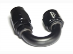 - 8 AN (8AN AN8) фитинг 180°, 20 серия Cutter Style, BLACKROCK LAB ЧЁРНЫЙ, A08-180-2BK