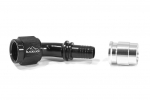 - 6 AN (6AN AN6) фитинг 45°, под опрессовку, под PTFE шланг, BLACKROCK LAB ЧЁРНЫЙ, C06-045-8BK