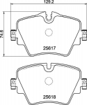 Колодки тормозные DC1892P18 DC Brakes Street STR.S+ перед BMW 3 G20; X3 G01 под СКОБУ БЕЗ M тормозов