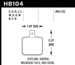 Колодки тормозные HB104B.485 HAWK Street 5.0