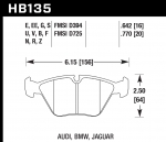 Колодки тормозные HB135V.770 HAWK HT-14 передние BMW 5 (E34) / 7 (E32) / M3 3.0 E36