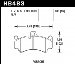 Колодки тормозные HB483Q.635 HAWK DTC-80; Porsche GT3 16mm