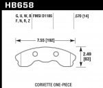 Колодки тормозные HB658N.570 HAWK HP Plus
