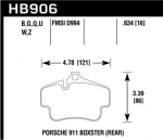 Колодки тормозные HB906Q.634 задн PORSCHE 718 Cayman, Boxter; 911 997 3,6; 911 996 