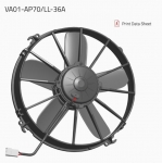 Вентилятор втягивающий (за радиатором) 12" (305mm) 2780 м3/ч SPAL VA01-AP70/LL-36A