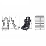Спортивное сиденье, размер L, GT-3 Sabelt, FIA 8855-1999 до 2027 года, RFSEGT3N