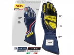 Перчатки для автоспорта Sabelt HERO TG-10, FIA 8856-2018 до 2031 года, синий, размер 12, RFTG10BL12