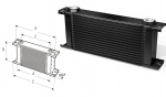 Радиатор масляный 16 рядов; 210 mm ширина; ProLine STD (M22x1,5 выход) Setrab, 50-116-7612