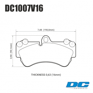 Колодки тормозные DC1007V16 DC brakes