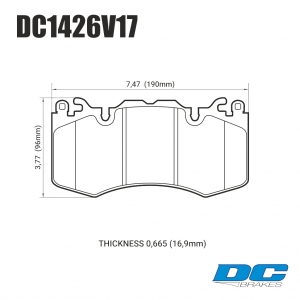 Колодки тормозные DC1426V17 DC brakes Street STR.S, перед RANGE ROVER SPORT; IV; колесо 20" Brembo; ― MaxiSport Tuning