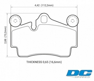 Колодки тормозные DC0978R16 DC Brakes Street HD+, задние PORSCHE Cayenne (955);  Audi Q7/Touareg ― MaxiSport Tuning