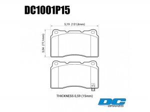 Колодки тормозные DC1001P15 DC Brakes Street STR.S+, перед MMC LANCER EVO V-X; SUBARU WRX STI ― MaxiSport Tuning