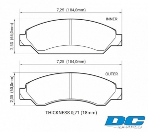 Колодки тормозные DC1092R18 DC Brakes Street HD+ передние CADILLAC Escalade / Chevrolet Tahoe ― MaxiSport Tuning