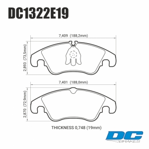 Колодки тормозные DC1322E19 DC Brakes RT.2 передние AUDI A4 8K (B8); A5 8T; Q5  ― MaxiSport Tuning