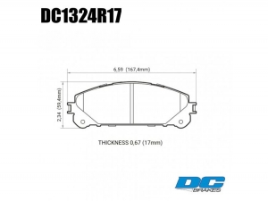 Колодки тормозные DC1324R17 DC Brakes Street HD+, перед Lexus RX350 2010-> ; HIGHLANDER 2010-> ― MaxiSport Tuning