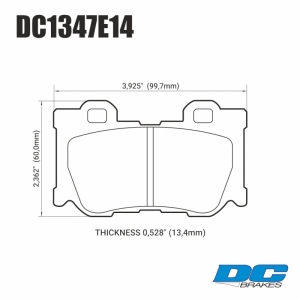 Колодки тормозные DC1347E14 DC Brakes RT.2 задние INFINITI  FX37 / FX50 / G / M / Nissan 370Z ― MaxiSport Tuning