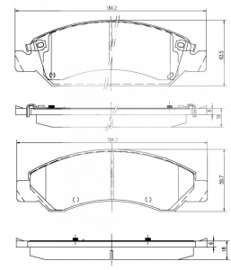 Колодки тормозные DC1363R17 DC Brakes Street HD+ Cadillac Escalade, Chevrolet TAHOE перед 2015-2020 ― MaxiSport Tuning