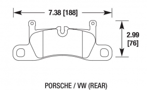 Колодки тормозные DC1453P16 DC Brakes Street STR.S+,  задние PORSCHE CAYENNE 92A, TOUAREG 7P5 2010-> ― MaxiSport Tuning