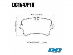 Колодки тормозные DC1547P16 DC Brakes Street STR.S+, задн. AUDI RS5; RS7; S7; S6; PORSCHE MACAN ― MaxiSport Tuning