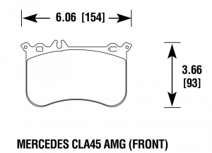 Колодки тормозные DC1634E16 DC Brakes  RT.2 переднние MB A45 AMG (W176); CLA 45 AMG (C117); GLA 45 ― MaxiSport Tuning