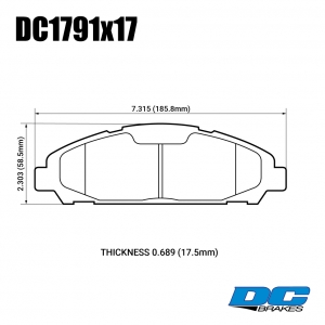 Колодки тормозные DC1791P17 DC brakes STREET STR.S+, перед MUSTANG КРОМЕ Performance Package 2014->  ― MaxiSport Tuning