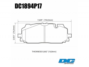 Колодки тормозные DC1894P17 DC Brakes Street STR.S+ перед A4 B9 RS4; A5 F53; Q5 FYB; Q7 4MB; Akebono ― MaxiSport Tuning