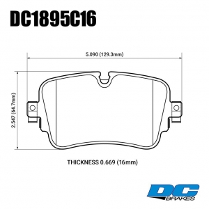 Колодки тормозные DC1895P17 DC Brakes Street STR.S+ задние AUDI Q7; Q8 ― MaxiSport Tuning