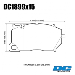 Колодки тормозные DC1899P15 DC Brakes перед AKEBONO 10pot; CAYENNE 20" 2018- ― MaxiSport Tuning