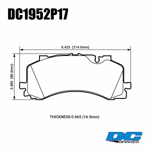 Колодки тормозные DC1952P17 DC Brakes Street STR.S+ перед A6 4A; A7 4K; A8; Q7 4MB; Q8 Akebono 400mm ― MaxiSport Tuning