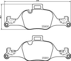 Колодки тормозные DC2060P19 DC Brakes Street STR.S+, перед BMW 3 G20; 5 G30  суппорт ATE ― MaxiSport Tuning