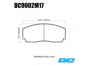 Колодки тормозные DC9002P17 DC Brakes Street STR.S+ Proma 4 поршн. ТМ2.334, ТМ2.332, AP Racing ― MaxiSport Tuning