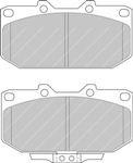 FERODO FCP986H DS2500 Колодки перед для SUBARU WRX / NISSAN S14/Z32/R32/R33