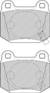FERODO FDS1562 DS2000 Колодки зад для SUBARU WRX STI / MITSUBISHI EVO / NISSAN 350Z