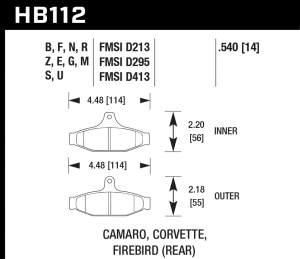 Колодки тормозные HB112B.540 HAWK Street 5.0