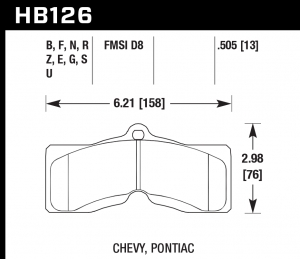 Колодки тормозные HB126N.505 HAWK HP Plus