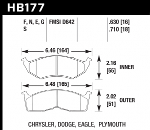 Колодки тормозные HB177N.710 HAWK HP Plus; 18mm