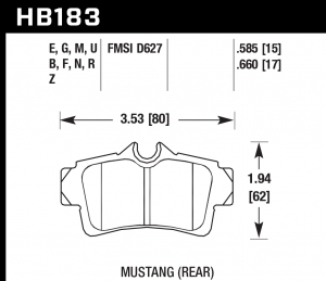 Колодки тормозные HB183F.660 HAWK HPS