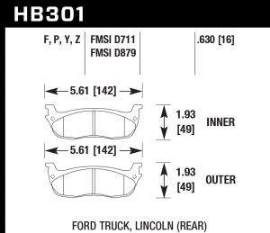 Колодки тормозные HB301P.630 HAWK SuperDuty