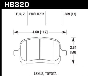 Колодки тормозные HB320Z.669 HAWK Perf. Ceramic