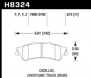 Колодки тормозные HB324Z.673 HAWK Perf. Ceramic