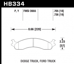 Колодки тормозные HB334P.705 HAWK SuperDuty