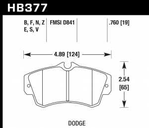 Колодки тормозные HB377B.760 HAWK Street 5.0