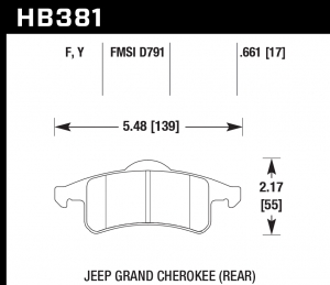 Колодки тормозные HB381Y.661 HAWK LTS