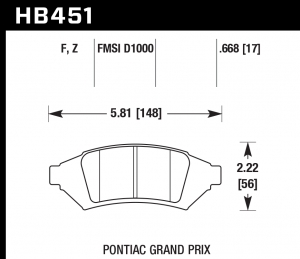 Колодки тормозные HB451Z.668 HAWK Perf. Ceramic